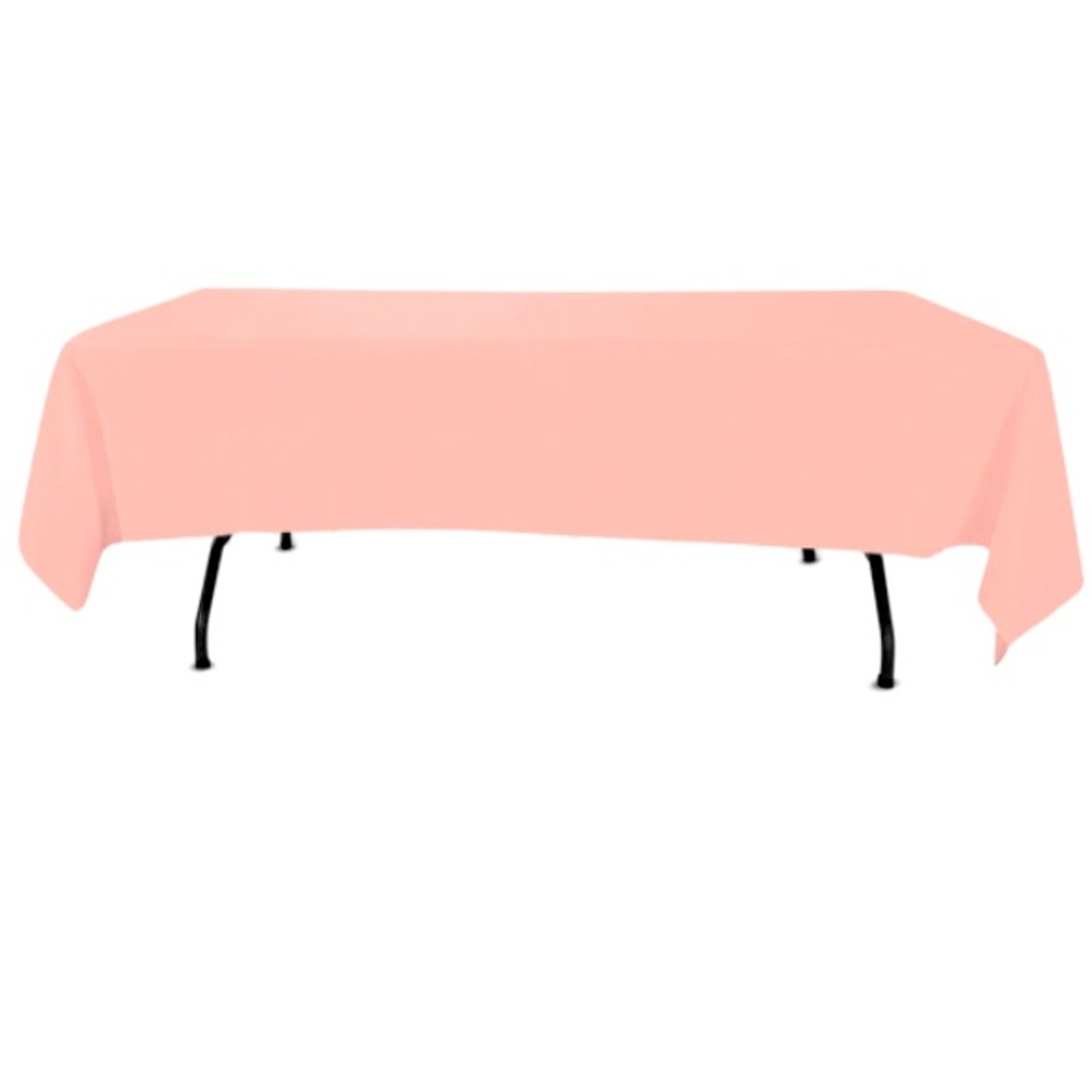 Rectangular Cotton Tablecloth Pinkish Orange Summer Coral 60x87 NWOT